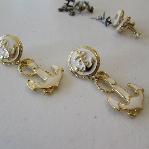 Nautical/Anchor Themed Earring - 4 Pairs - Pierced/Screwback - Picture 10 of 15